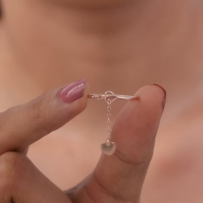 Rose Gold Heart Melting Chain Ring