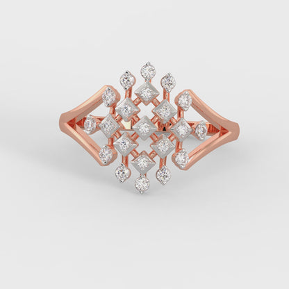 Rose Gold Spectacular Diamond Ring