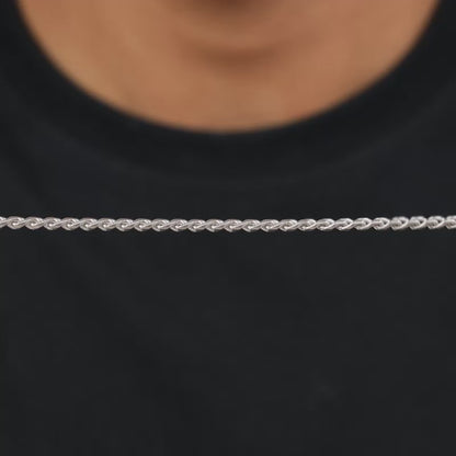 Silver Dainty Rolo Chain For Him