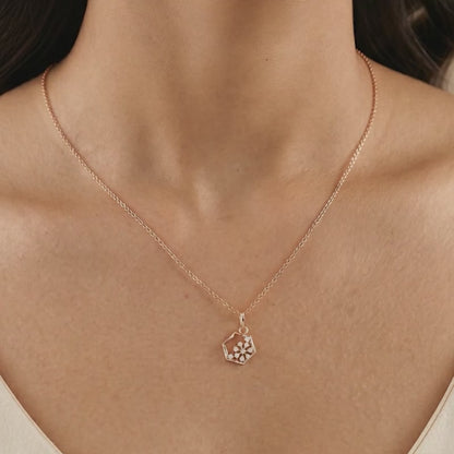 Rose Gold and Diamond Meridian Pendant