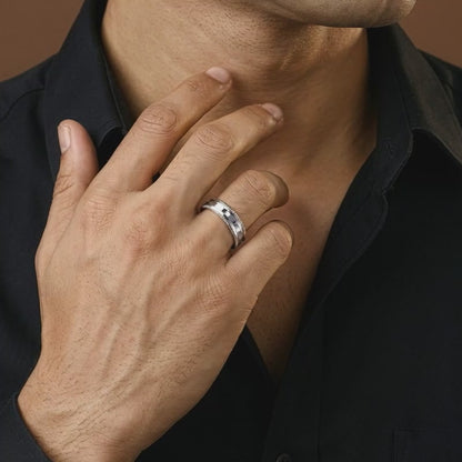 Silver Eterna Edge Band For Him