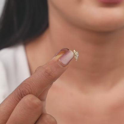 Gold Elvara Lab Grown Diamonds Stud Earrings