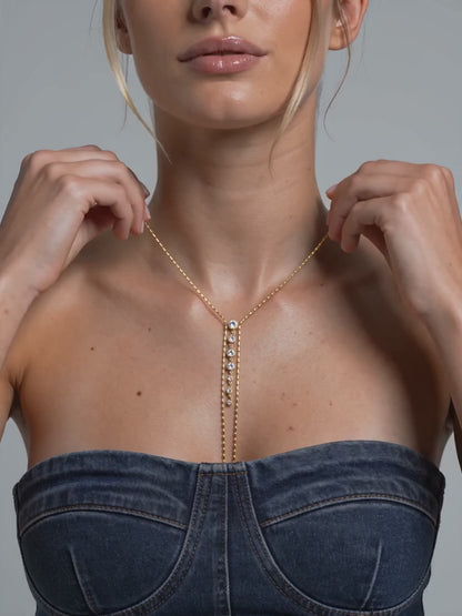 IXIA by GIVA Linear Gold Plated Necklace
