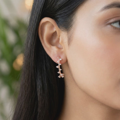 Rose Gold Beautiful Things J Hoop Earrings