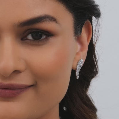 Anushka Sharma Silver Spread Wings Earrings