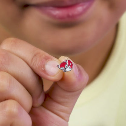 Silver Foxy Kids Studs