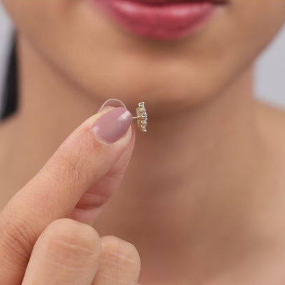 Gold Snowkiss Lab Grown Diamond Stud Earrings