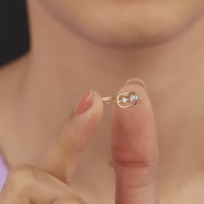 Gold Love for Sparkles Lab Grown Diamond Ring (Size 13)