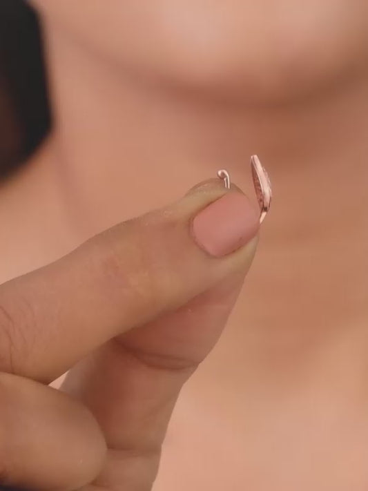 Rose Gold Aam Nose Pin (Clip on)