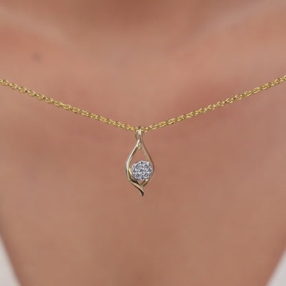 Gold Celeste Infinity Lab Grown Diamond Pendant