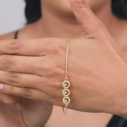 Golden Circular Grace Bracelet