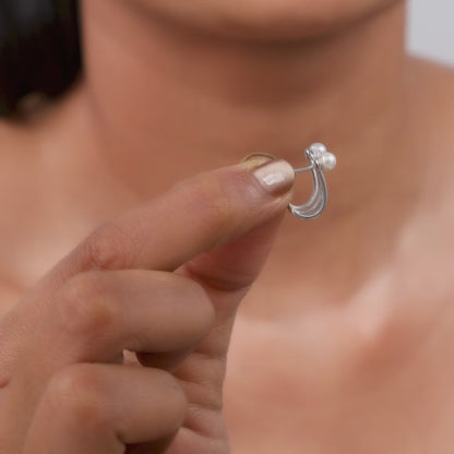 Silver Yeppo Pearl Earrings