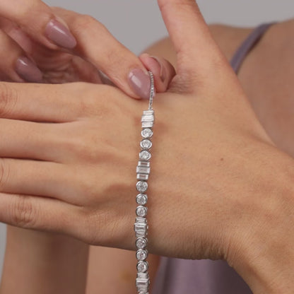 Silver Morse Code Bracelet