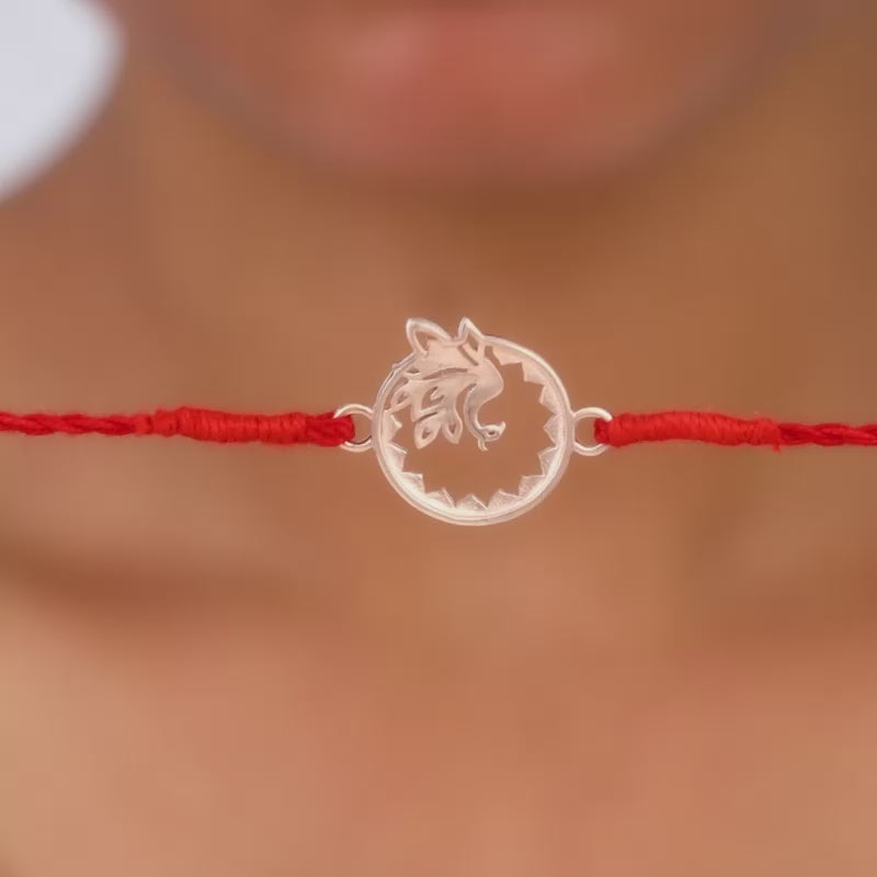 silver swan rakhi