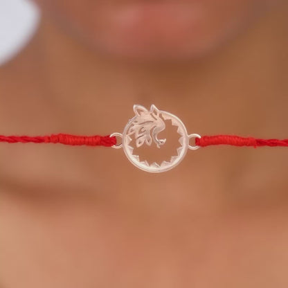 silver swan rakhi