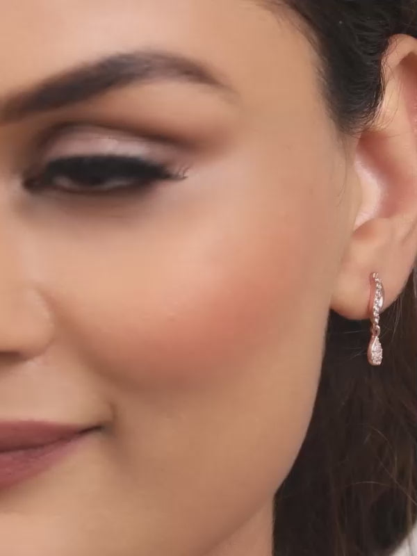 Rose Gold Wavecrest Earrings