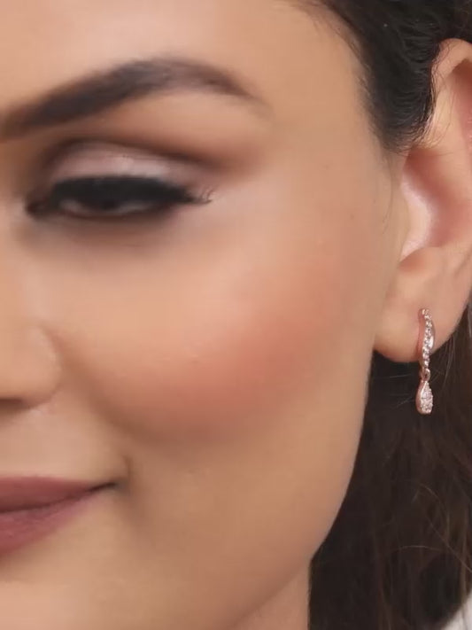 Rose Gold Wavecrest Earrings