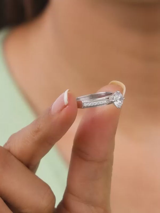 Silver Love Me More Ring