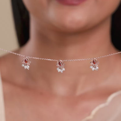 Rose Gold Iris Necklace