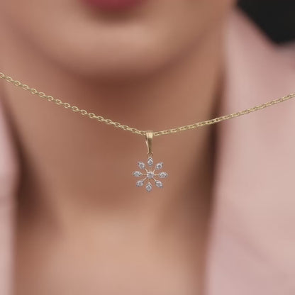 Gold Blossoming Beauty Diamond Pendant