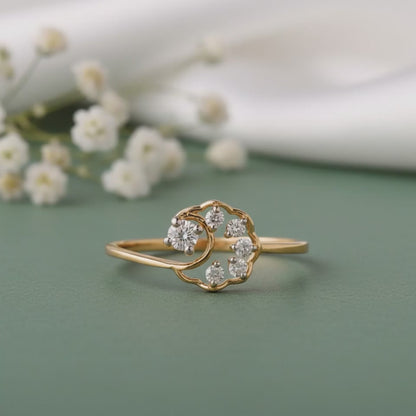Gold Starry Glow Lab Grown Diamond Ring