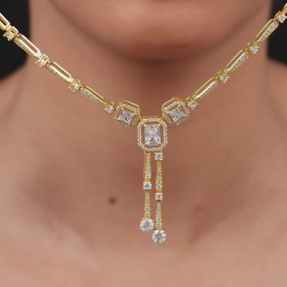 Golden Royal Prism Neglige Necklace