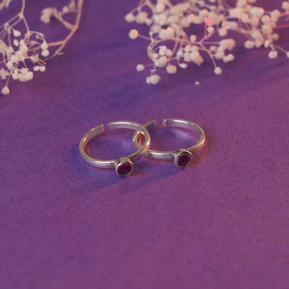 Oxidised Silver Anamika Toe Rings