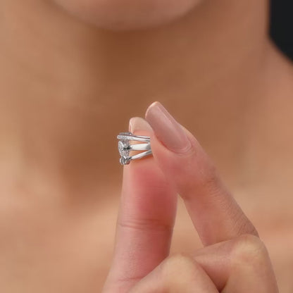 Silver Triple Infinity Ring