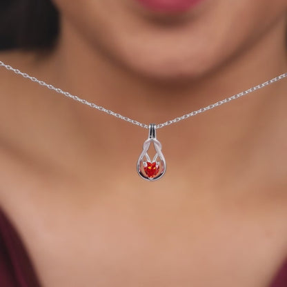 Silver Silent Vows Pendant With Link Chain