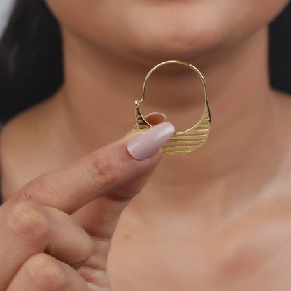 Golden Mod Hoop Earrings