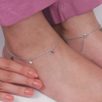Silver Star Moment Anklet