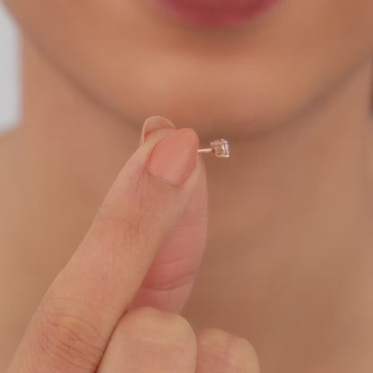 Rose Gold Minimal Lab Grown Diamond Nose Pin