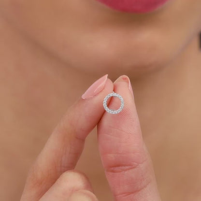 Silver Circle of Joy Earrings