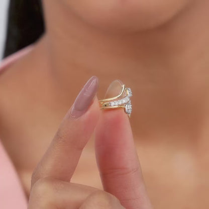 Gold Intersect Lab Grown Diamond Ring