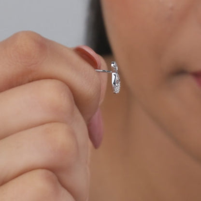 Silver Infinity Drip Earrings