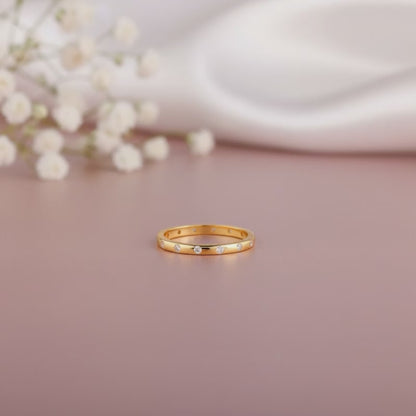 Golden Flush Setting Ring
