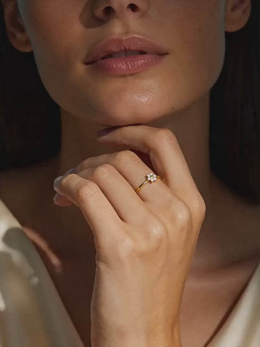 Golden Star Constellation Ring