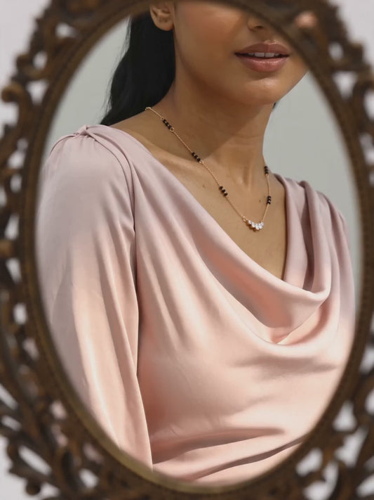 Rose Gold Zirconia Elegance Mangalsutra