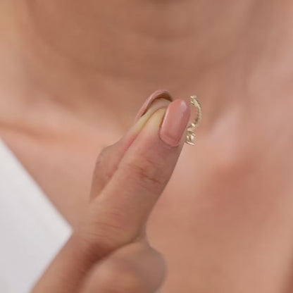 Gold Cascade Shine Lab Grown Diamond Earrings