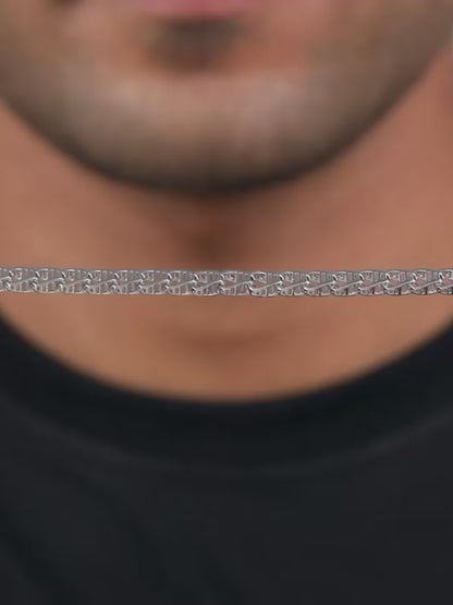 Silver Chroma Chain Bracelet For Him