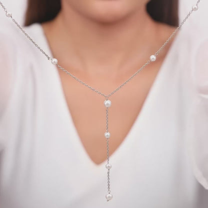 Silver Lining of Pearls Necklace