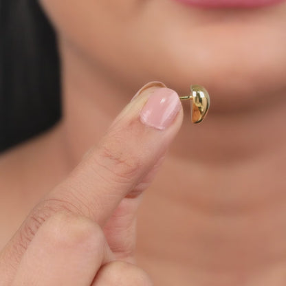 Golden Gentle Heart Studs
