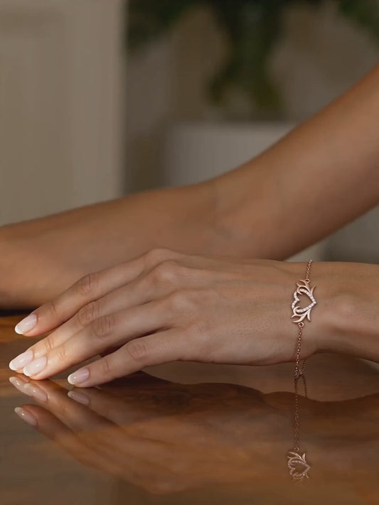 Rose Gold Intertwined In Love Bracelet