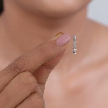 Silver Heart Drop Ear Piercings