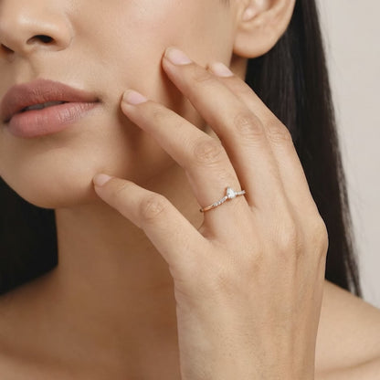 Rose Gold Celeste Oval Ring