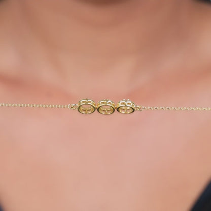 Golden Circular Grace Necklace