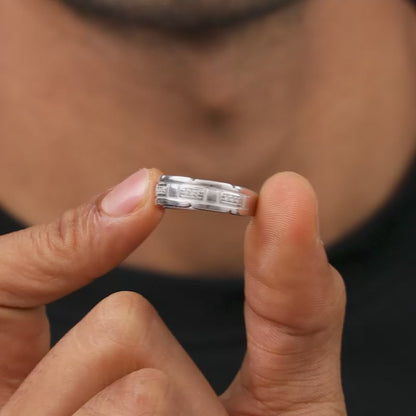 Silver Empire Edge Ring For Him