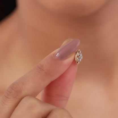 Gold Aurelle Lab Grown Diamond Earrings