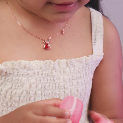 Rose Gold Bunny Kids Necklace