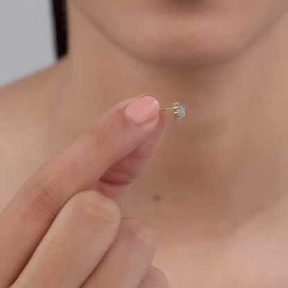 Gold Snowbloom Spark Lab Grown Diamond Studs